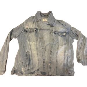 MADDEN NYC Denim Jacket Women's L Long Sleeve Casual Outerwear